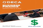 BUSINESS FINANCE - Mrs. Socha's Classroom · In the role-playing portion of the event, participants must accomplish a task by translating what they have learned into effective, efficient