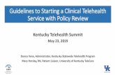 Guidelines to Starting a Clinical Telehealth Service with ... · each clinic that closely mirrors a traditional clinic and addresses what must happen before during and after the clinic,