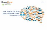 The STaTe of B2B lead GeneRaTion · 08 | THE STATE OF B2B LEAD GENERATION Social Media foR lead Gen there’s quite a bit of interest in social media among these B2B companies —