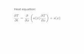 Heat equaon - macOS Serverjupiter.ethz.ch/.../2019/docs/Presentation1.pdfFEM: Fourier: Projecons Common space: V~ = V xe~x + Vy e~y Vx = V~ · e~x Vy = V~ · e~y
