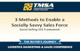 3 Methods to Enable a Socially Savvy Sales Force€¦ · 3 Methods to Enable a Socially Savvy Sales Force Social Selling 101 Framework