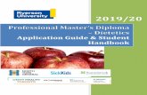 PMDip - Dietetics STUDENT HANDBOOK · Professional Practice Leader, Clinical Nutrition, & Dietetic Education Coordinator Telephone: 416-756-6264 Email: rosemary.hayhoe@nygh.on.ca