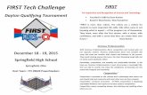 FIRST Tech Challenge FIRSTpowerstackersftc.weebly.com/uploads/2/3/9/9/2399541/2015_dayton... · FIRST Tech Challenge Dayton Qualifying Tournament December 18 ‐ 19, 2015 Springfield