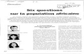 Six questions sur la population africainehorizon.documentation.ird.fr/exl-doc/pleins_textes/...Dossier 4% - s"-Jtq O. R.S.T.O.M. Fonds &"taire Six questions I I La rareté relative