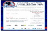 VIRGINIA WOMEN VETERANS SUMMIT - files.ctctcdn.comfiles.ctctcdn.com/be2979da001/1c1d22f5-6ea1-4aaf-8dd3-807ddde393e6.pdfVIRGINIA WOMEN VETERANS SUMMIT Agenda 8:00 a.m. - 9:00 a.m.