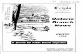 Ontario Branch News,< Ontario Branch News SEPTEMBER- OCTOBER- NOVEMBER Volume XIV Number 4, 1993 ISSN Number I 0710 345X i Canada's firstnon-chlorine shocktreatproductis nowbetter