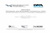 WEF/IWA Residuals and Biosolids Conference 2015€¦ · WEF/IWA Residuals and Biosolids Conference 2015 The Next Generation of Science, Technology, and Management June 7 – 10, 2015