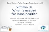 Bone Matters: Take charge of your bone health Vitamin D: What is …€¦ · o Sources & metabolism of vitamin D o Dietary Reference Intakes (DRIs) o Other recommendations • Why