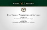 Overview of Programs and Services...Overview of Programs and Services Undergraduate Student Success Center Orientation Summer 2015 Undergraduate Student Success Center Services Provided
