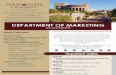 DEPARTMENT OF MARKETING - Texas State Universitygato-docs.its.txstate.edu/jcr:d268d42a-d87c-42b4-8898-b2b31a0d75… · DEPARTMENT OF MARKETING APRIL 2016 NEWSLETTER WELCOME TO THE