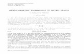 ffi=rr(e) - Suomalainen Tiedeakatemia · Annales Academir Scientiarum Fennice Series A.I. Mathematica Volumen 5, 1980, 97-ll4 QUASISYMMETRIC EMBEDDINGS OF METRIC SPACES P. TUKIA and