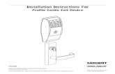 Profile Series Exit Device€¦ · 800-810-WIRE (9473) † † A7455B 3 Profile Series Exit Device Copyright © 2003, 2008, Sargent Manufacturing Company, an ASSA ABLOY Group company.