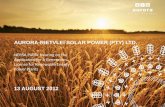 AURORA-RIETVLEI SOLAR POWER (PTY) LTD.nersa.org.za/Admin/Document/Editor/file/Consultations/Electricity... · Aurora Solar Community Trust Aurora-Rietvlei Solar Power (Pty) Ltd. Equity