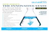New Jersey: The InnovaTIve STaTe€¦ · The InnovaTIve STaTe 24 June 2015 th Annual Salute to NJ’s Science & Technology-Based Industries New Jersey Business magazine • 310 Passaic
