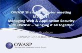 Tobias Gondrom (OWASP Global Board Member) · XSS (Cross Site Scripting) Preventio n Cheat Sheet DOM based XSS Preventio n Cheat Sheet Forgot Password Cheat Sheet SQL Injection Preventio