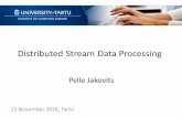 Distributed Stream Data Processing€¦ · Spark streaming concepts • Micro-Batchis a collection of input records processed at once –Contains all Incoming data that arrived in
