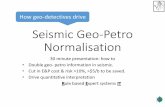 Seismic Geo-Petro Normalisation80f54e3872b7907eeda8... · Seismic Geo-Petro Normalisation 30 minute presentation: how to • Double geo- petro information in seismic. • Cut in E&P