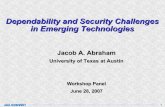 Dependability and Security Challenges in Emerging Dependability and Security Challenges in Emerging