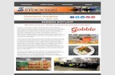Stockton Insights · Stockton Insights Quarterly Newsletter, Winter 2019 BUSINESS SPOTLIGHT Meal Kit Company, Gobble, Experiences Growth in Stockton In 2016, meal-kit company Gobble