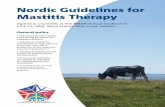 Nordic Guidelines for Mastitis Therapy - SVA...Nordic Guidelines for Mastitis Therapy Agreed in unanimity at The NMSM Annual Conference June 12, 2009, Ideon Science Park, Lund, Sweden