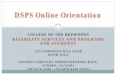 DSPS Online Orientation - College of the Redwoods Online Orientation.pdf · Review the orientation and complete the “Orientation Questions” 3. Voter preference form (DSPS can
