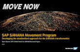 Joint the SAP S/4HANA Movement...SAP S/4HANA Movement Program Follow a standardized approach to move to SAP S/4HANA Explains, why the Movement to SAP S/4HANA provides benefits and