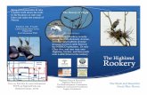 Sep9 Rookery Brochure - Highland · over water standing four feet in height, waiting to spear fish or catch frogs or even snakes. You can’t miss them when they take flight with