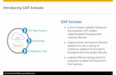 Introducing SAP Activate SAP Activate · Using SAP Best Practices in SAP Solution Manager 7.2 • Process models Get a head start in defining your solution by selecting from a SAP