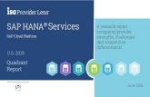 SAP HANA Services A research report comparing provider · SAP Cloud Platform: This category examines services that provide design support to modify or develop new business processes