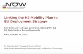 Linking the H2 Mobility Plan to EU Deployment …...Linking the H2 Mobility Plan to EU Deployment Strategy Fuel Cells and Hydrogen Joint Undertaking (FCH JU) 5th Stakeholders‘ General