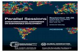 Parallel Sessions September 26 28 · Parallel Sessions 2018 INTERNATIONAL CONFERENCE ON SUSTAINABLED EVELOPMENT ... Jorge Salem, Lucia Haro, Lia Celi, Diego de Leon, and Sarah Goddard