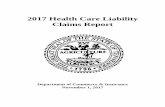 2017 Health Care Liability Claims Report - Tennessee · 2017-11-16 · 2017 Health Care Liability Claims Report . ... the litigation and claim trends in Tennessee….” The Department