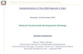 National Sustainable Development Strategy€¦ · National Sustainable Development Strategy Andrea Innamorati Senior Policy Advisor ... related to the 2016-2018 period already adopts