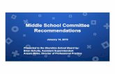 Middle School Committee Recommendations · Designing Middle School Schedules - guiding questions and schedule options (ppt presentation- 73 slides) Block Scheduling and Team Teaching