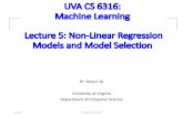 UVA CS 6316: Machine Learning Lecture 5: Non-Linear ... · LR with non-linear basis functions •LR does not mean we can only deal with linear relationships 9/11/19 Dr. Yanjun Qi