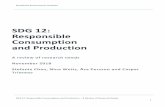 SDG 12: Responsible Consumption and Production · SDG 12: Responsible Consumption and Production – A Review of Research Needs 3 3 Summary Sustainable Development Goal (SDG) 12 calls
