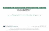 Colorado Education Equivalency Review - CCE...For LPC and LPCC 201 9 Application Colorado Education Equivalency Review This application form is interactive. Download the form to your