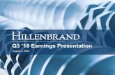Q3 ’18 Earnings Presentation · 2018-08-02 · | Q3 ’18 Earnings Presentation Q3 FY 2018 Highlights •Consolidated Q3 2018 Highlights ̶Revenue of $446 million increased 13%