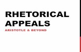 Rhetorical Appeals - Mrs. Lee's Classroomleeclassroom.com/wp-content/.../Rhetorical-Appeals... · Ethos –relies on the credibility of the author Logos –relies on logic and evidence