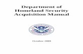 Department of Homeland Security Acquisition Manual · October 2009 HSAM TOC HSAM Notice 2013-07 HSAM APPENDICES A - Heads of the Contracting Activities B - Reporting Requirements