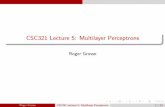 CSC321 Lecture 5: Multilayer Perceptronsrgrosse/courses/csc321_2018/slides/lec05.pdf · A multilayer network consisting of fully connected layers is called amultilayer perceptron.