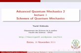 Advanced Quantum Mechanics 2 lecture 3 Schemes of Quantum Mechanics · 2014-11-29 · Quantisation schemes of quantum mechanics Examples Position and momentum in the Heisenberg picture: