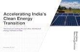 Accelerating India's Clean Energy Transition · 2018-04-03 · 1 November 28, 2017 India is accelerating development of renewable energy projects to provide cheap, reliable and clean