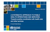 A SYSTEMATIC APPROACH TO PUBLIC HEALTH OPERATIONS … · A SYSTEMATIC APPROACH TO PUBLIC HEALTH OPERATIONS AND SERVICES Andorra, ... services organization, such as integrated care,