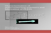 Characterisation of semiconducting polymers and fabrication of … · Characterisation of semiconducting polymers and fabrication of OLEDs . Master´s Thesis ... II Characterisation