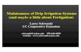 Maintenance of Drip Irrigation Systems (and maybe a little ... · Maintenance of Drip Irrigation Systems (and maybe a little about Fertigation) Larry Schwankl UC Cooperative Extension