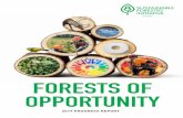 FORESTS OF OPPORTUNITY - SFI Program€¦ · FORESTS OF OPPORTUNITY Conservation efforts in responsibly managed forests create an opportunity to deliver effective solutions to sustainability