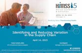 Identifying and Reducing Variation in the Supply Chains3.amazonaws.com/rdcms-himss/files/production/...Identifying and Reducing Variation in the Supply Chain April 14, 2015 Yohan Vetteth,