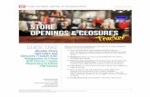 Openings and Closures Tracker #30: Walgreens to …...Hudson’s Bay Company (HBC) has entered into a strategic partnership with office-sharing company WeWork. HBC will sell its New