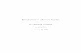 Introduction to Abstract Algebra - alazmi95.com · Introduction to Abstract Algebra Dr. Abdullah Al-Azemi Mathematics Department Kuwait University January 18, 2020